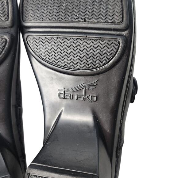 Dansko Women's Solstice Black Leather Slip On Clogs Comfort Shoes Sz 39 US 8.5/9 - Picture 9 of 9